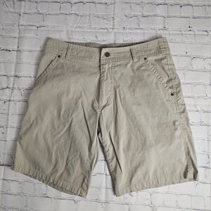 Kuhl Mens Chino Shorts Size 34 Tan Summer Casual Outdoor 10"‎ Inseam Golf